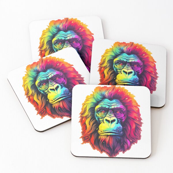Item preview, Gorilla Chic en vibrantes tonos psicodélicos acuarela designed and sold by meganohm.