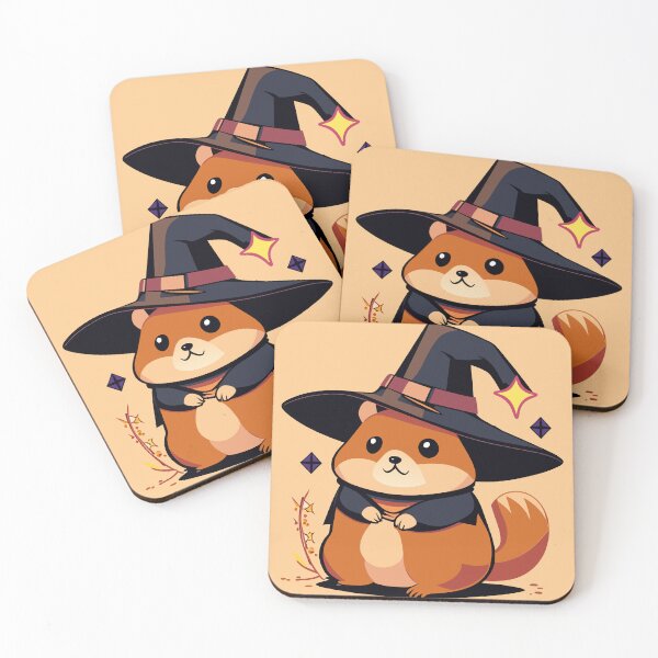 Item preview, Squirrel with witch hat designed and sold by SoyYuriO.