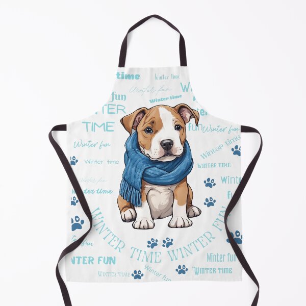 Item preview, AI generated | Cute Amstaff | Winter designed and sold by Twinmommy Store.