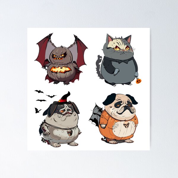 Item preview, Fat Creatures on Halloween designed and sold by AlejaJorgeShop.