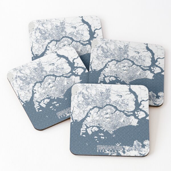 Item preview, Singapore City Map - Coastal designed and sold by deMAP.