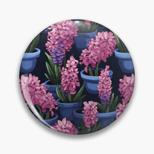 Item preview, Patrón de flores de jacintos rosados n.° 2 designed and sold by SowCow.