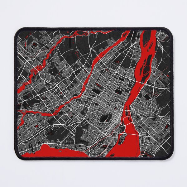 Aperçu de l'œuvre Carte de la ville de Montréal du Canada - Orientale créée et vendue par deMAP.