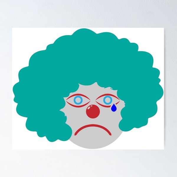 Item preview, tear drop clown designed and sold by jadaBees.