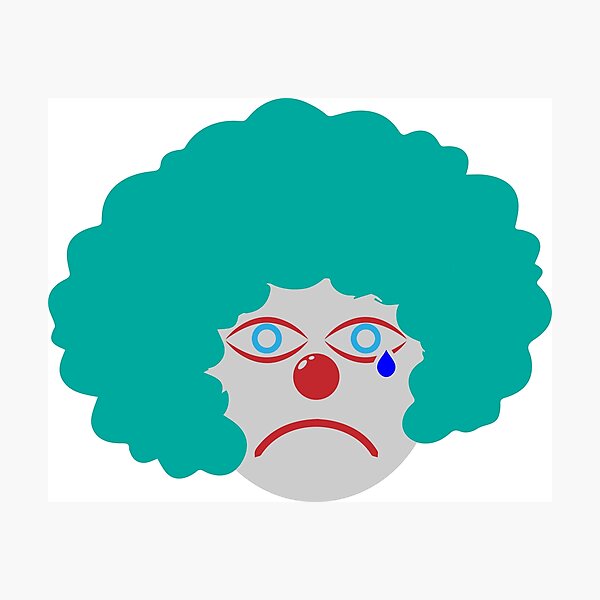 Item preview, tear drop clown designed and sold by jadaBees.