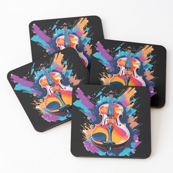 Item preview, Violin Art In Vibrant Colors designed and sold by HoruxDesign.