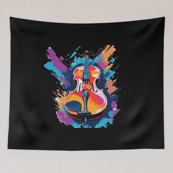 Item preview, Violin Art In Vibrant Colors designed and sold by HoruxDesign.
