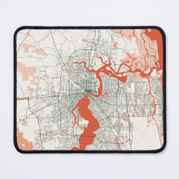 Item preview, Jacksonville City Map of Florida, USA - Bohemian designed and sold by deMAP.