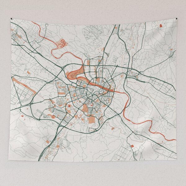Item preview, Zaragoza City Map of Aragon, Spain - Bohemian designed and sold by deMAP.