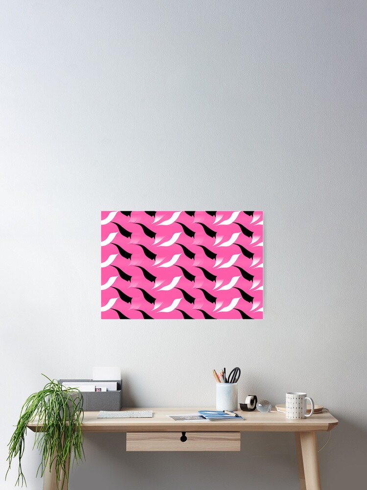 Thumbnail 2 of 3, Poster, Houndstooth Pattern designed and sold by SideSignal.