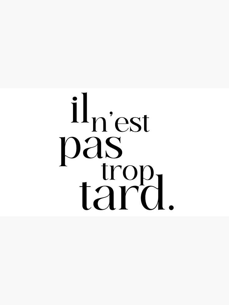 Aperçu 7 sur 7. Casquette avec l'œuvre il n'est pas trop tard créée et vendue par enFRANCAISsvp.