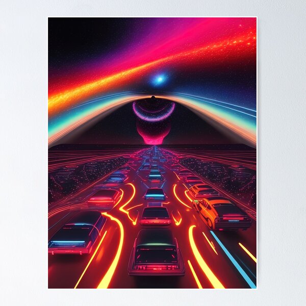 Item preview, Car Synthwave, neon, futurist, kids, game, children, future designed and sold by Cyber Kids.