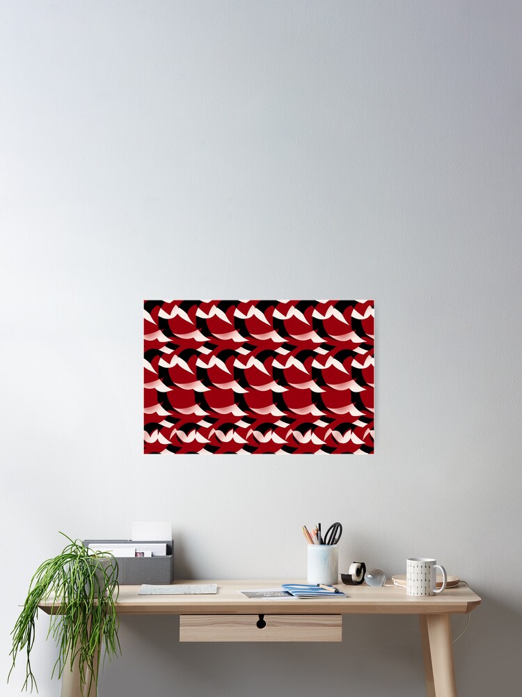 Thumbnail 2 of 3, Poster, Houndstooth Pattern designed and sold by SideSignal.