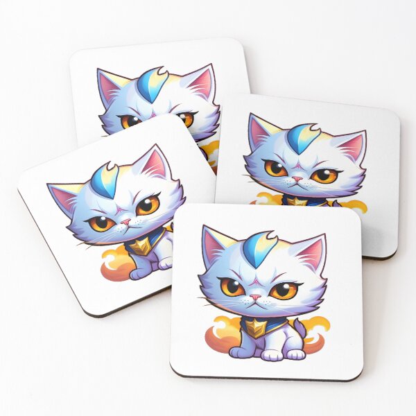 Item preview, Captain White Kitty with Shield designed and sold by MineCats.