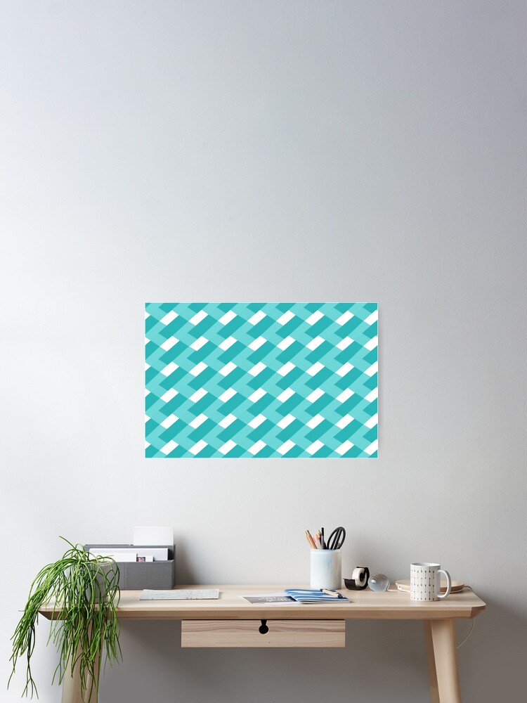 Thumbnail 2 of 3, Poster, Houndstooth Pattern designed and sold by SideSignal.
