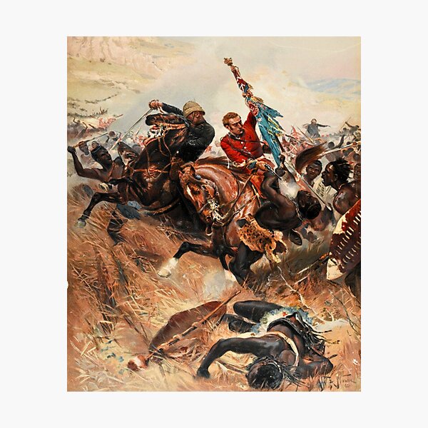 Item preview, Lt. Melville & Coghill's Retreat From Isandlwana | Painting designed and sold by ZuluOfficialYT.