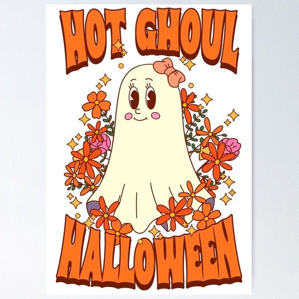 Aperçu de l'œuvre Hot Ghoul Halloween - Groovy Fantôme créée et vendue par ildegrantees.