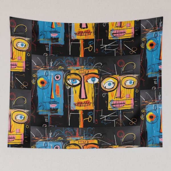 Item preview, Abstract Fusion Trio - Surreal AI Portraits: Blend of Graffiti-Inspired Strokes and Avant-Garde Spirit designed and sold by OlfactoART Studio.