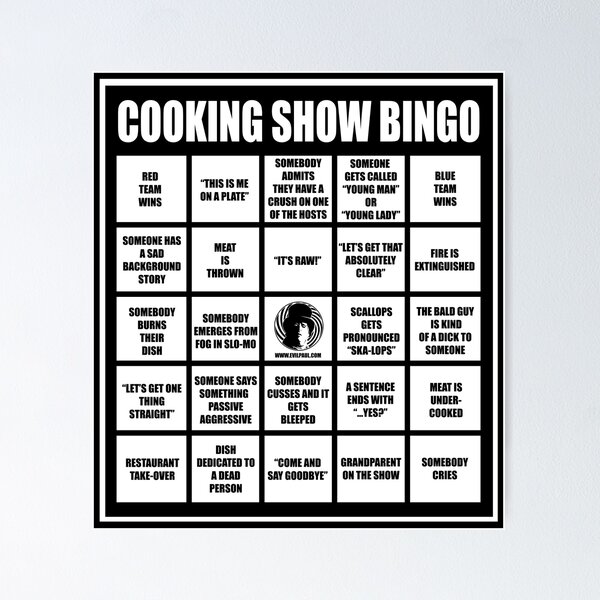 Item preview, "Cooking Show Bingo!" designed and sold by PAUL SPRINGER.