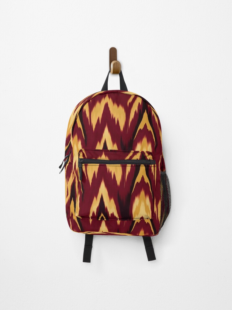 Thumbnail 1 of 3, Backpack, Ikat Pattern designed and sold by SideSignal.