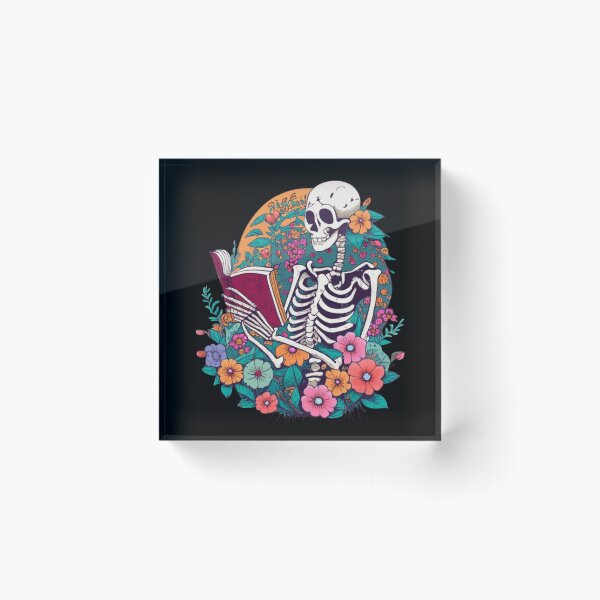 Item preview, Skeleton reading a book designed and sold by TrendyPalette.