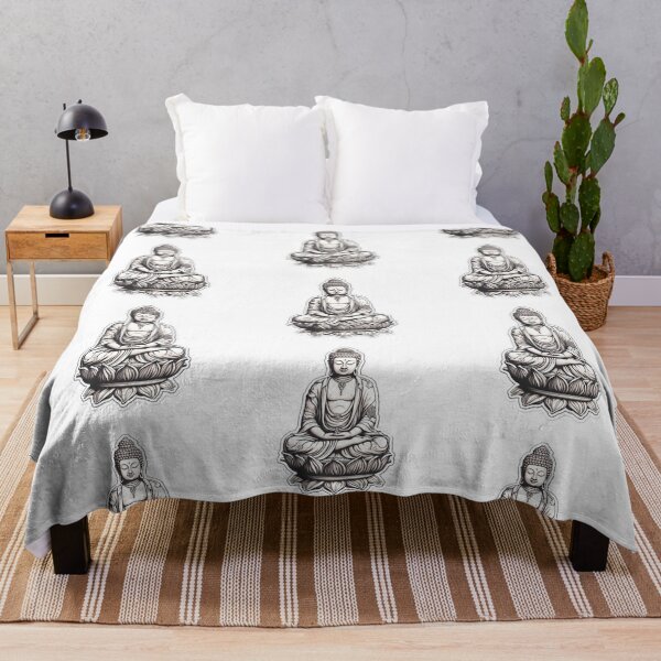 Item preview, Buddha Black White, art 3D statue , Buddhist symbol, home decoration designed and sold by MartynGrey.