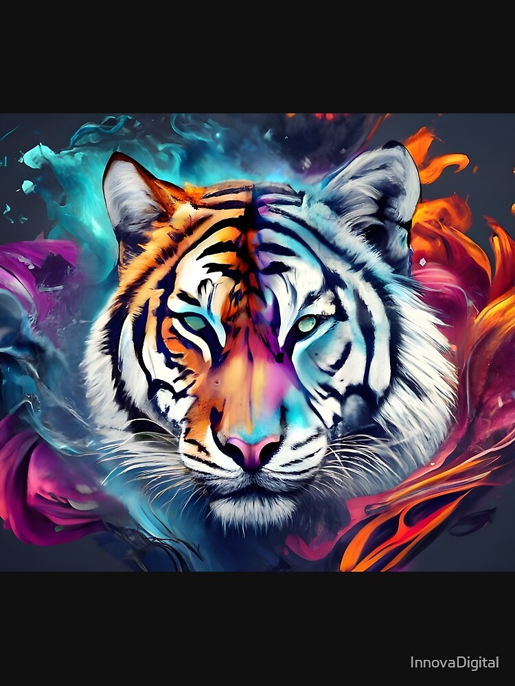 Thumbnail 3 of 3, Scarf, Tiger designed and sold by InnovaDigital.