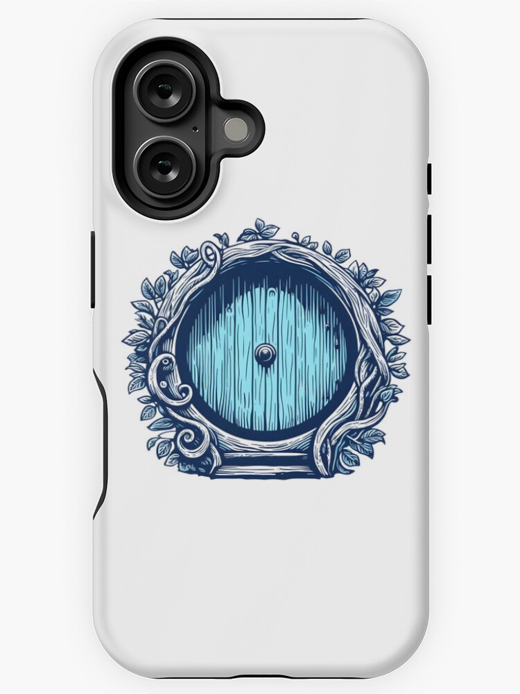 Thumbnail 1 of 4, iPhone Case, A Blue Round Door - Halfling Home - Fantasy designed and sold by flevin.