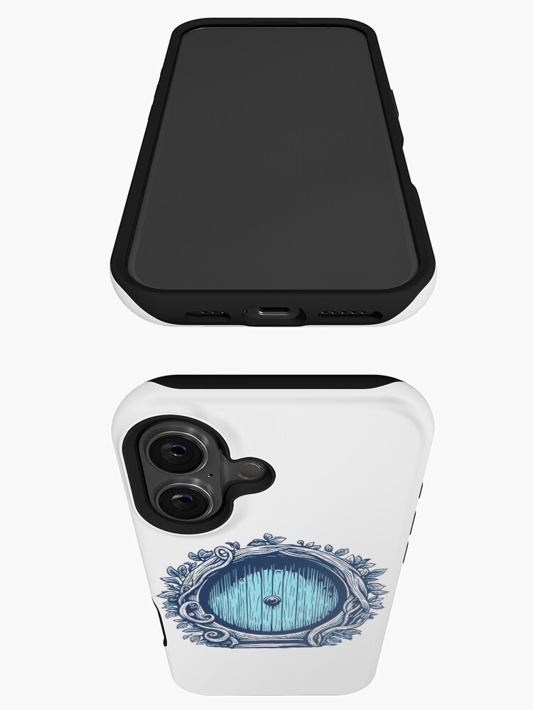 Thumbnail 3 of 4, iPhone Case, A Blue Round Door - Halfling Home - Fantasy designed and sold by flevin.