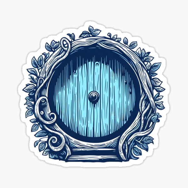 Item preview, A Blue Round Door - Halfling Home - Fantasy designed and sold by Fenay Designs.