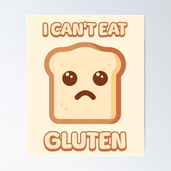 Item preview, I Cant Eat Gluten Cute Bread Cartoon designed and sold by PMCreative.