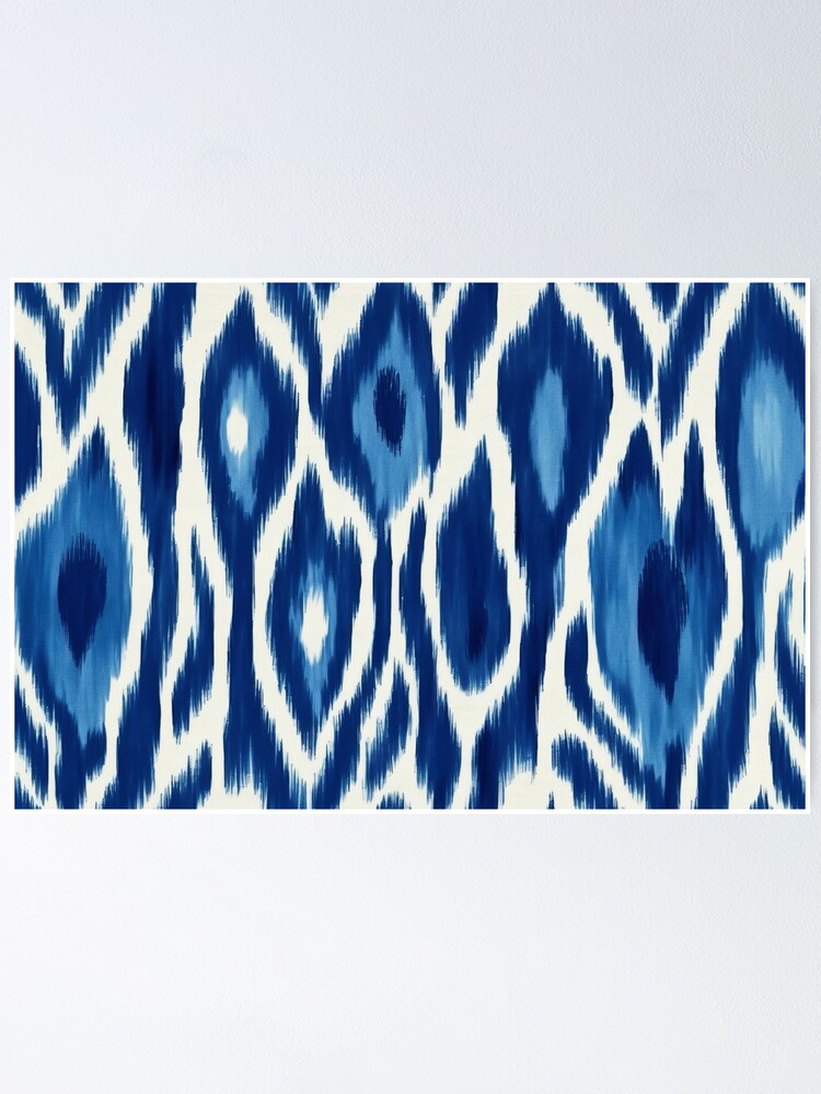 Thumbnail 1 of 3, Poster, Ikat Pattern designed and sold by SideSignal.