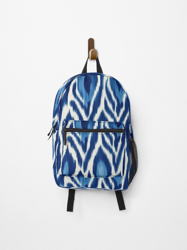 Thumbnail 1 of 3, Backpack, Ikat Pattern designed and sold by SideSignal.