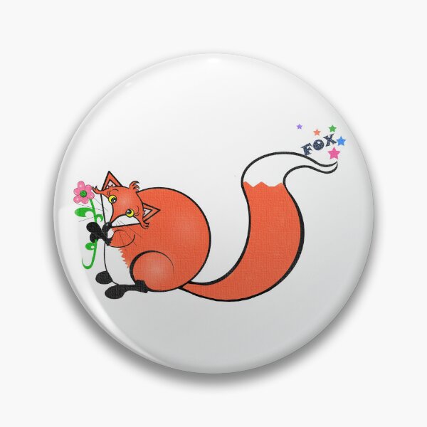 Item preview, Chonky Fox holding a flower  designed and sold by Shirley cute art .