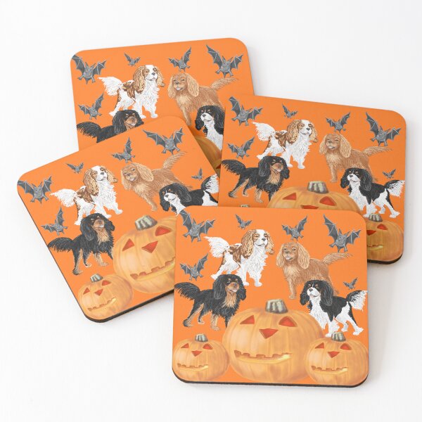 Item preview, Halloween Cavalier King Charles Spaniels designed and sold by barksandsqueaks.
