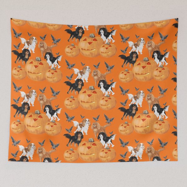Item preview, Halloween Cavalier King Charles Spaniels designed and sold by barksandsqueaks.
