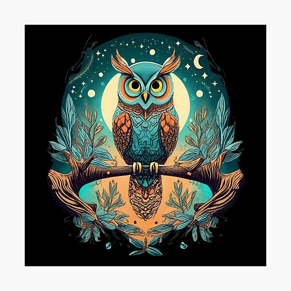 Aperçu de l'œuvre Night owl créée et vendue par TrendyPalette.
