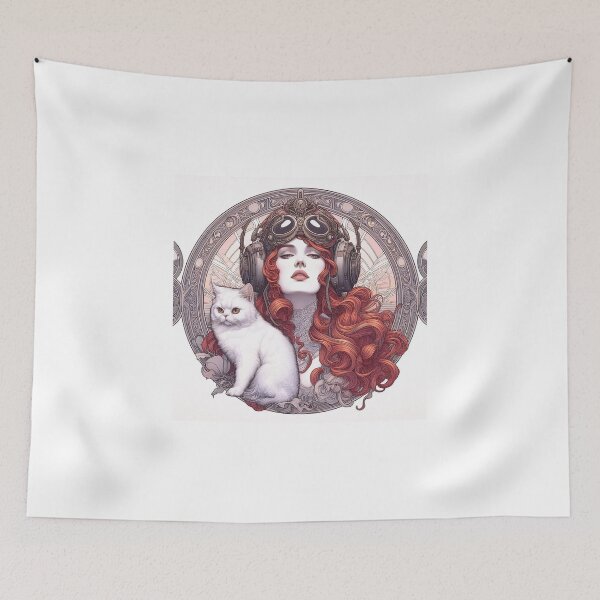 Item preview, Girl and white cat n.13 designed and sold by Carnisch.