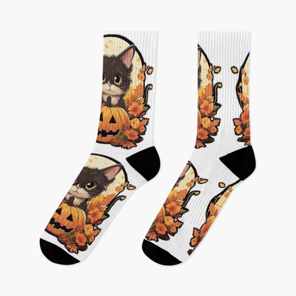 Item preview, halloween cat in a pumpkin designed and sold by Etitude.