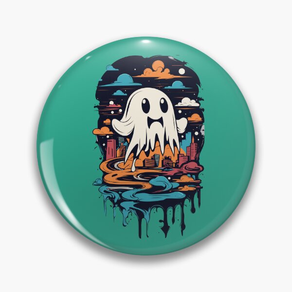 Item preview, Funny Halloween Boo Ghost in The City designed and sold by GENESIS-POD.