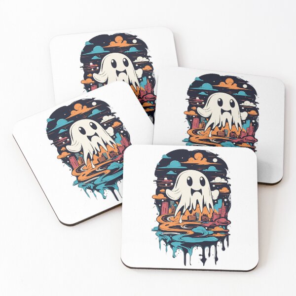 Item preview, Funny Halloween Boo Ghost in The City designed and sold by GENESIS-POD.