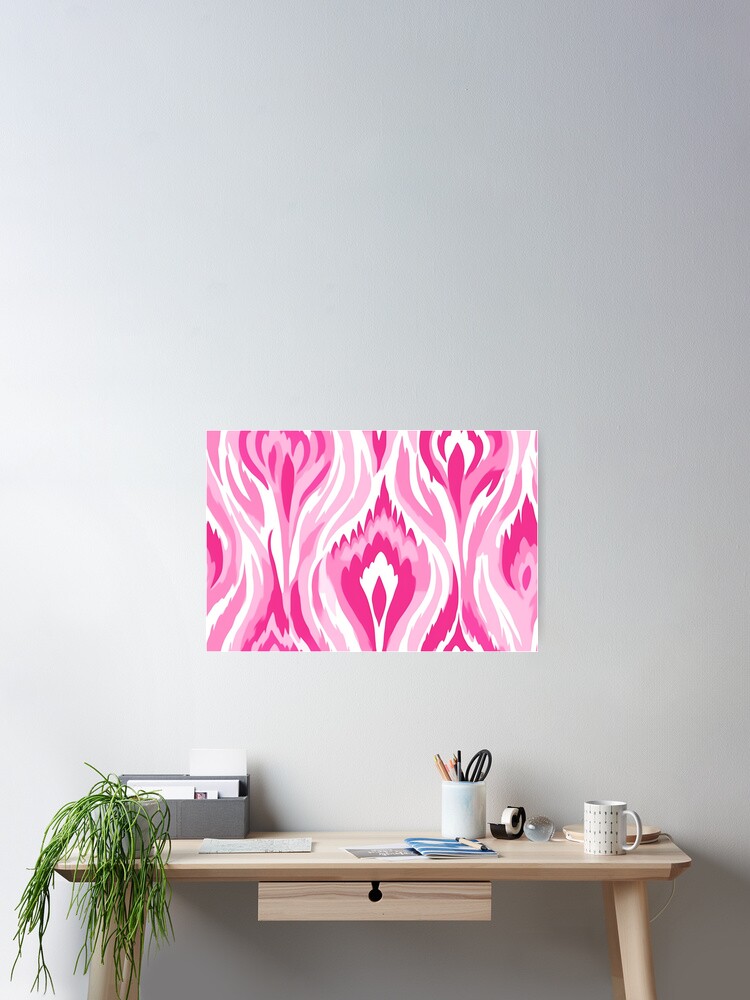 Thumbnail 2 of 3, Poster, Ikat Pattern designed and sold by SideSignal.