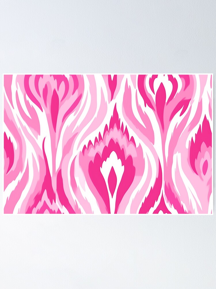 Thumbnail 1 of 3, Poster, Ikat Pattern designed and sold by SideSignal.