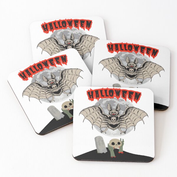 Item preview, Happy Halloween massive bat, grave and skull designed and sold by PTB Art Design.