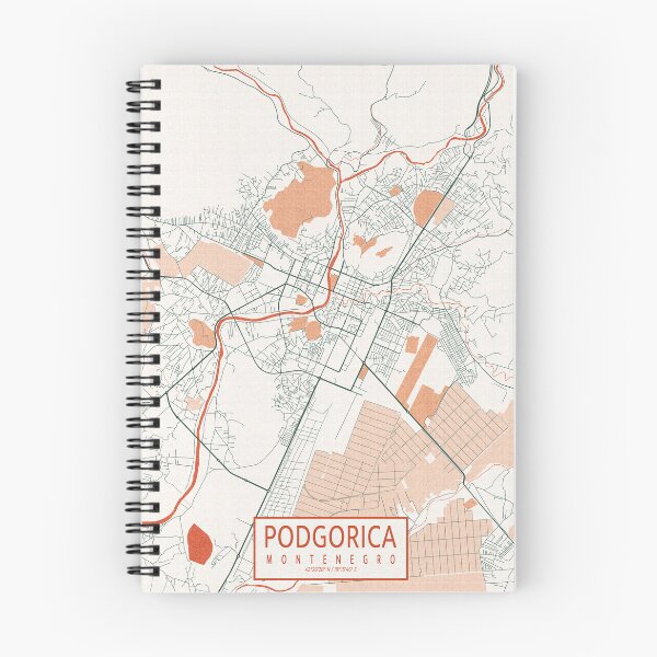 Item preview, Podgorica City Map of Montenegro - Bohemian designed and sold by deMAP.