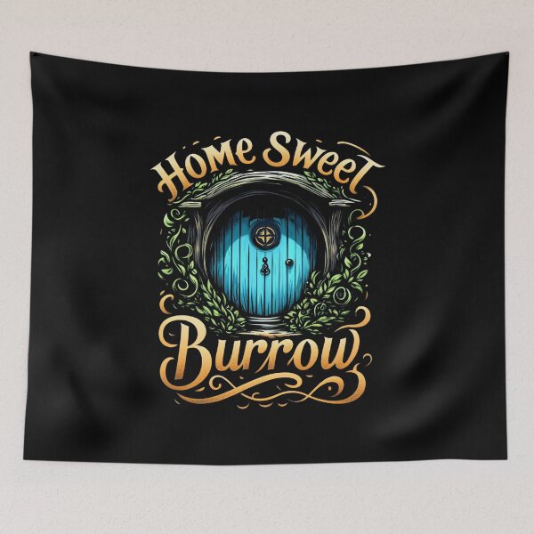 Item preview, Home Sweet Burrow II - Blue Halfling Home - Fantasy designed and sold by Fenay Designs.