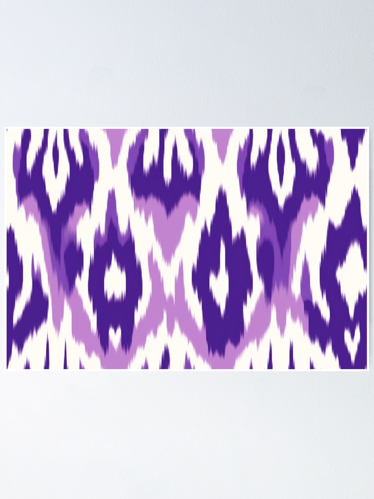 Thumbnail 1 of 3, Poster, Ikat Pattern designed and sold by SideSignal.