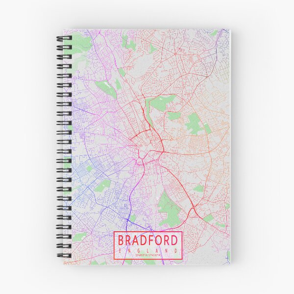 Item preview, Bradford City Map of England - Colorful designed and sold by deMAP.