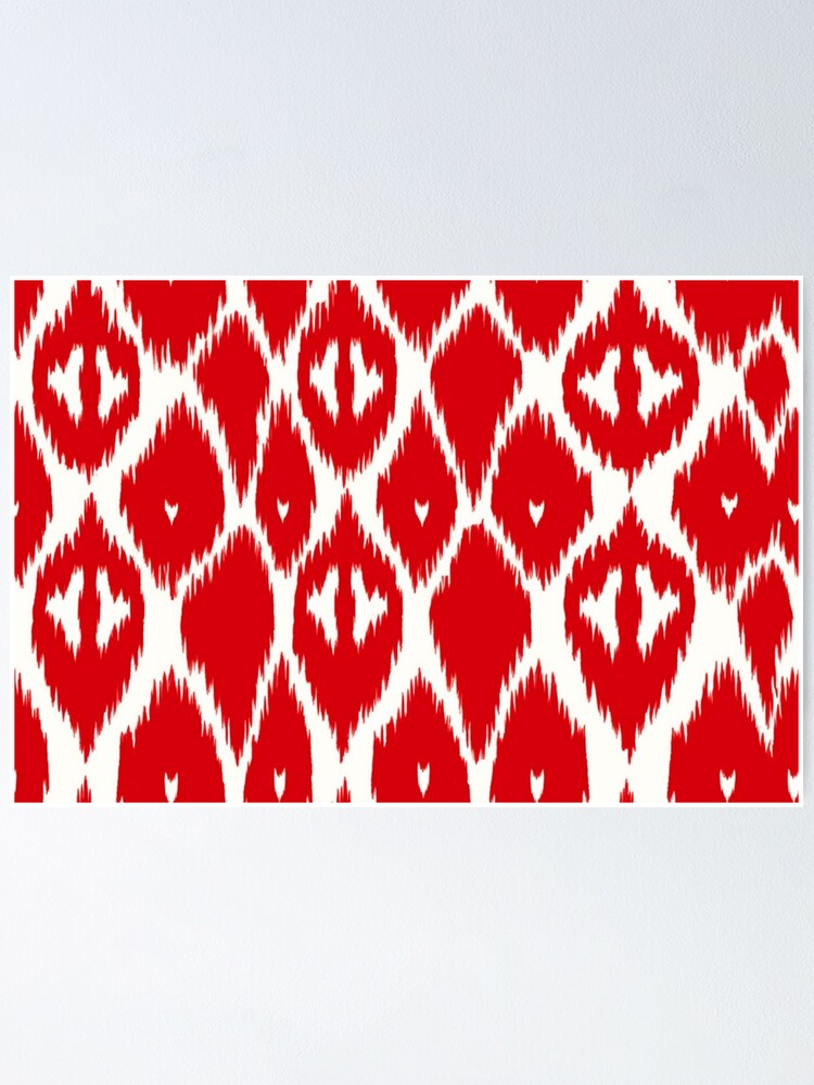 Thumbnail 1 of 3, Poster, Ikat Pattern designed and sold by SideSignal.