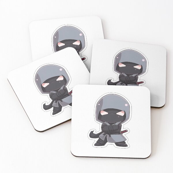 Item preview, Kawaii Sleek Shadow Ninja: Black & Grey Warrior designed and sold by Tincanninja.